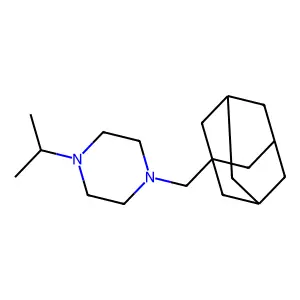 Piperazine, 4-(1-adamantylmethyl)-1-isopropyl- structure