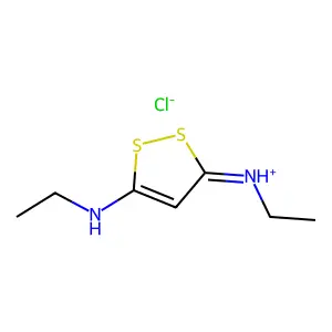 3,5-Bis(ethylamino)-1,2-dithiolium chloride structure