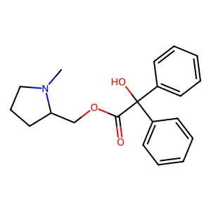 (1-methylpyrrolidin-2-yl)methyl 2-hydroxy-2,2-diphenylacetate structure