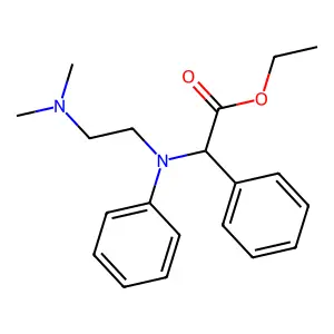 ethyl 2-[N-[2-(dimethylamino)ethyl]anilino]-2-phenylacetate structure