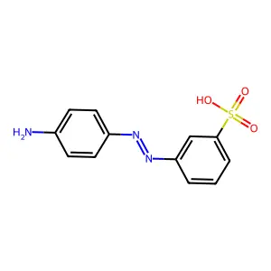 3-[(4-aminophenyl)diazenyl]benzenesulfonic acid structure