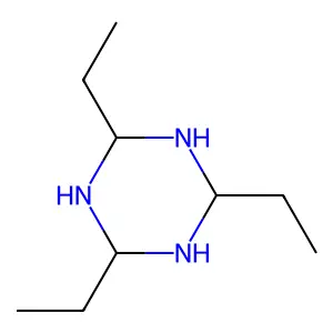 2,4,6-triethyl-1,3,5-triazinane structure