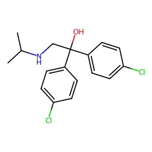 1,1-bis(4-chlorophenyl)-2-(propan-2-ylamino)ethanol structure