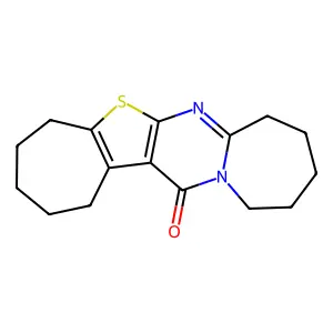1,2,3,4,5,8,9,10,11,12-decahydro-14H-cyclohepta[4',5']thieno[2',3':4,5]pyrimido[1,2-a]azepin-14-one structure