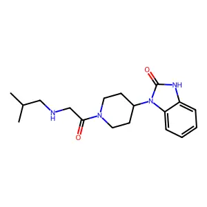 1-(1-(2-(isobutylamino)acetyl)piperidin-4-yl)-1H-benzo[d]imidazol-2(3H)-one structure
