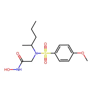 AC1L1HOV|CID4224|N-hydroxy-2-[(4-methoxyphenyl)sulfonyl-pentan-2-ylamino]acetamide|N-hydroxy-2-[(4-methoxyphenyl)sulfonyl-pentan-2-yl-amino]acetamide|1022593-39-0 structure
