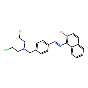1-[[4-[bis(2-chloroethyl)aminomethyl]phenyl]diazenyl]naphthalen-2-ol structure