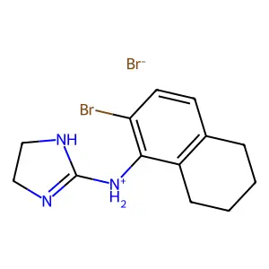 (2-bromo-5,6,7,8-tetrahydronaphthalen-1-yl)-(4,5-dihydro-1H-imidazol-2-yl)azanium bromide structure