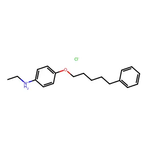 ANILINE, N-ETHYL-p-(5-PHENYLPENTYLOXY)-, HYDROCHLORIDE structure