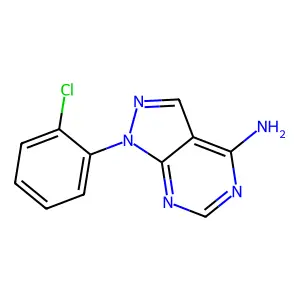 1-(2-chloro-phenyl)-1H-pyrazolo[3,4-d]pyrimidin-4-ylamine structure
