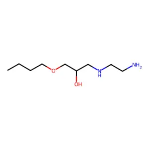1-(2-aminoethylamino)-3-butoxypropan-2-ol structure