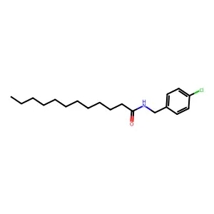 N-[(4-chlorophenyl)methyl]dodecanamide structure
