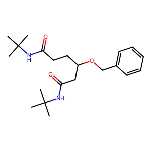 N,N'-ditert-butyl-3-phenylmethoxyhexanediamide structure