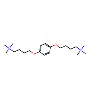 (p-Phenylenebis(oxytetramethylene))bis(trimethylammonium) diiodide structure