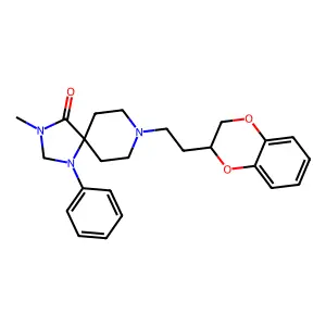 1,3,8-Triazaspiro(4.5)decan-4-one, 8-(2-(1,4-benzodioxan-2-yl)ethyl)-3-methyl-1-phenyl- structure