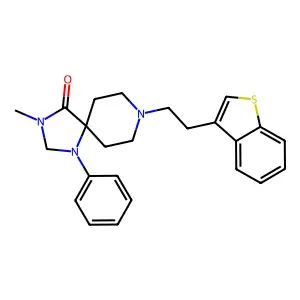 1,3,8-Triazaspiro(4.5)decan-4-one, 8-(2-(benzo(b)thien-3-yl)ethyl)-3-methyl-1-phenyl- structure