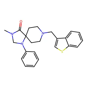 1,3,8-Triazaspiro(4.5)decan-4-one, 8-(benzo(b)thien-3-ylmethyl)-3-methyl-1-phenyl- structure