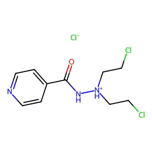 bis(2-chloroethyl)-(pyridine-4-carbonylamino)azanium chloride structure