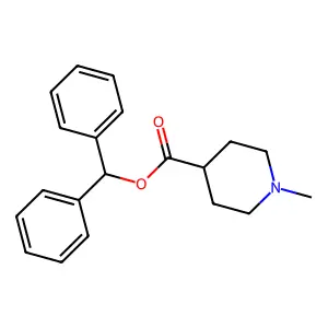 benzhydryl 1-methylpiperidine-4-carboxylate structure
