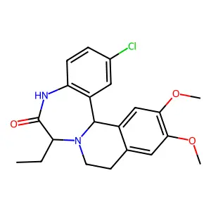 Compound C21H23ClN2O3 structure