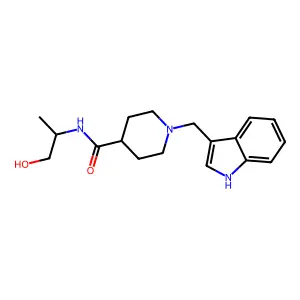 Isonipecotamide, N-(2-hydroxy-1-methylethyl)-1-(3-indolylmethyl)- structure