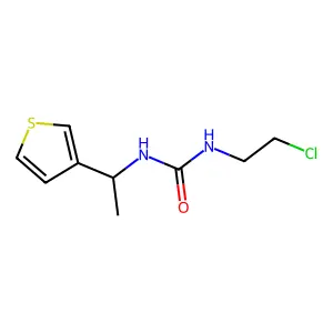 1-(2-Chloroethyl)-3-(alpha-methyl-3-thenyl)urea structure