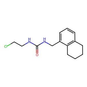 1-(2-chloroethyl)-3-(5,6,7,8-tetrahydronaphthalen-1-ylmethyl)urea structure