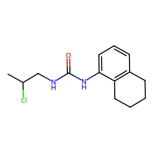 1-(2-chloropropyl)-3-(5,6,7,8-tetrahydronaphthalen-1-yl)urea structure