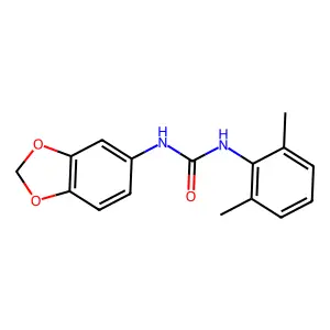 1-(1,3-benzodioxol-5-yl)-3-(2,6-dimethylphenyl)urea structure