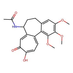 N-(10-hydroxy-1,2,3-trimethoxy-9-oxo-6,7-dihydro-5H-benzo[a]heptalen-7-yl)acetamide structure