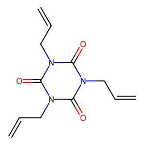 1,3,5-tris(prop-2-enyl)-1,3,5-triazinane-2,4,6-trione structure