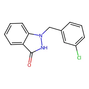 1-[(3-chlorophenyl)methyl]-2H-indazol-3-one structure