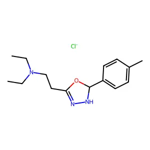 delta(sup 4)-1,2,4-Oxadiazoline, 5-(2-(diethylamino)ethyl)-3-(p-tolyl)-, hydrochloride structure