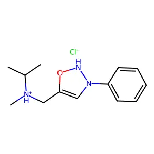 methyl-[(3-phenyl-2H-oxadiazol-5-yl)methyl]-propan-2-ylazanium chloride structure