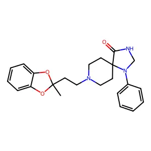 1,3,8-Triazaspiro(4.5)decan-4-one, 8-(2-(2-methyl-1,3-benzodioxol-2-yl)ethyl)-1-phenyl- structure