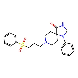 1,3,8-Triazaspiro(4.5)decan-4-one, 1-phenyl-8-(3-(phenylsulfonyl)propyl)- structure