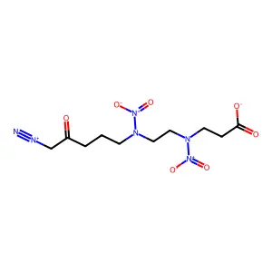 3-[2-[(5-diazonio-4-oxopentyl)-nitroamino]ethyl-nitroamino]propanoate structure