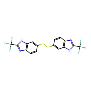 BENZIMIDAZOLE, 5,5'-DITHIOBIS(2-(TRIFLUOROMETHYL)- structure