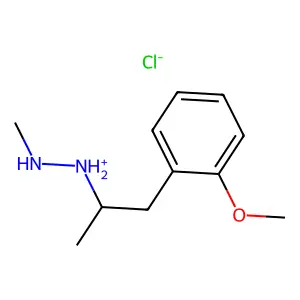 1-(2-methoxyphenyl)propan-2-yl-(methylamino)azanium chloride structure