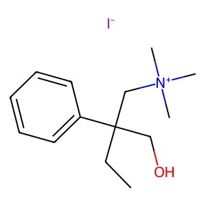 [2-(hydroxymethyl)-2-phenylbutyl]-trimethylazanium iodide structure