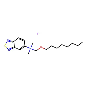 2,1,3-benzothiadiazol-5-yl-dimethyl-(octoxymethyl)azanium iodide structure