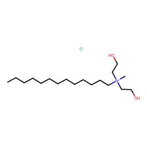 bis(2-hydroxyethyl)-methyl-tridecylazanium chloride structure