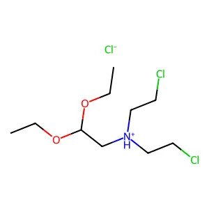 bis(2-chloroethyl)-(2,2-diethoxyethyl)azanium chloride structure