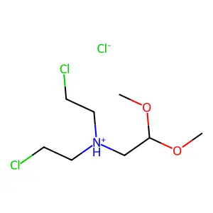 bis(2-chloroethyl)-(2,2-dimethoxyethyl)azanium chloride structure
