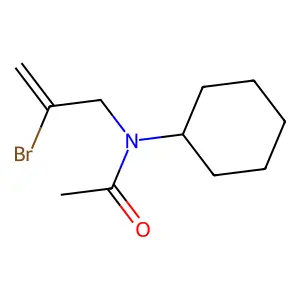 N-(2-bromoprop-2-enyl)-N-cyclohexylacetamide structure