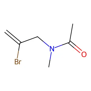 N-(2-bromoprop-2-enyl)-N-methylacetamide structure
