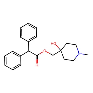 (4-hydroxy-1-methylpiperidin-4-yl)methyl 2,2-diphenylacetate structure