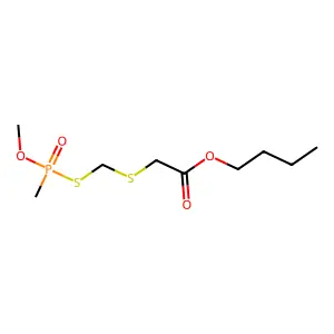 butyl 2-[[methoxy(methyl)phosphoryl]sulfanylmethylsulfanyl]acetate structure
