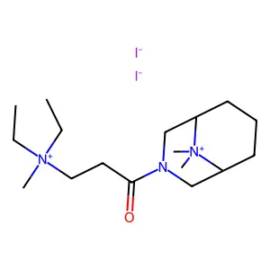 3-Aza-9-azoniabicyclo(3.3.1)nonane, 3-(3-(diethylmethylammonio)propionyl)-9,9-dimethyl-, diiodide structure