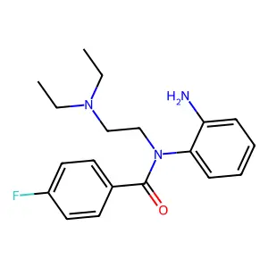 N-(2-aminophenyl)-N-[2-(diethylamino)ethyl]-4-fluorobenzamide structure